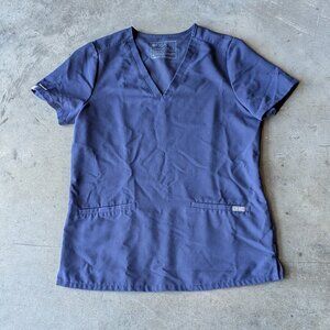 Figs Navy Casma Three-Pocket Scrub Top small